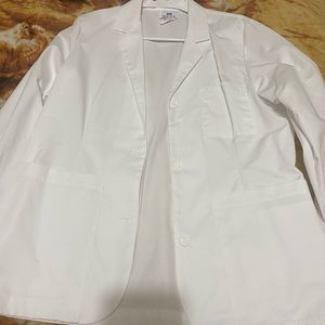 White lab jacket. Only had on for pictures